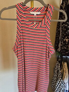 Trina Turk Large NWT Striped Ribbed Tank